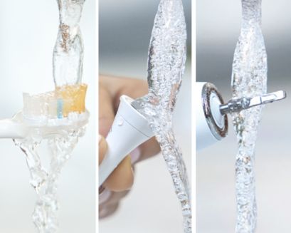 Washing brush head and connector.