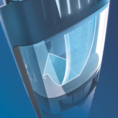 Cámara de recolección de vello, transparente para su control visual