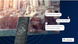 Google Assistant. Control the TV with your voice.