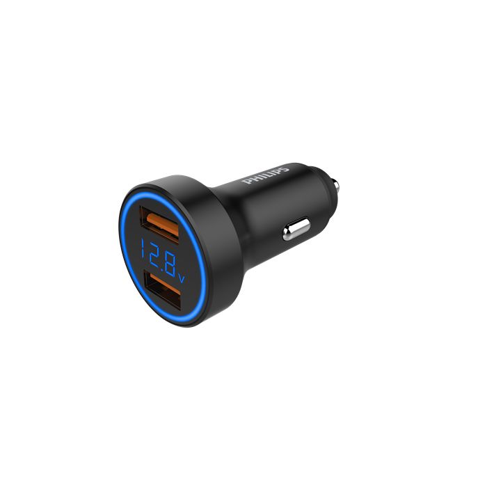 带双 USB 端口的车载充电器