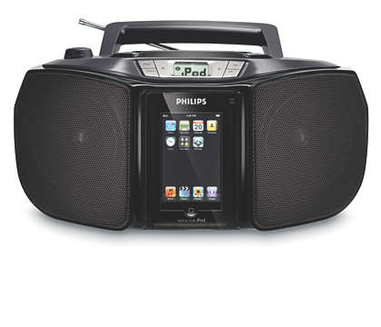 Enjoy iPod & CD music out loud anywhere you go
