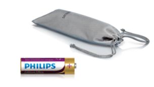 Lithium AA battery and soft pouch included