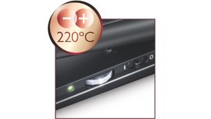 Control preciso de 220 °C con temperatura ajustable