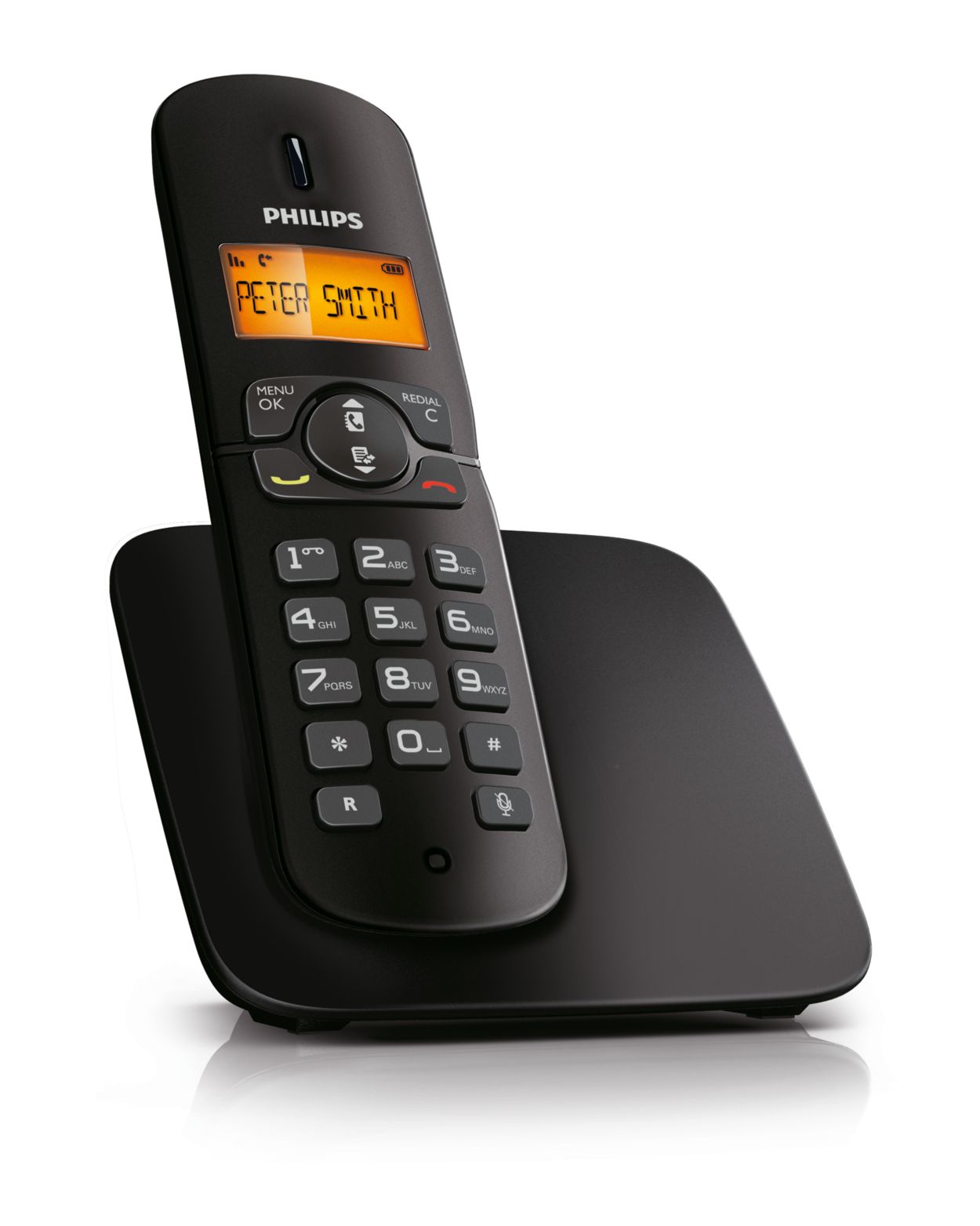 Teléfono inalámbrico Philips D1311B/77 Negro