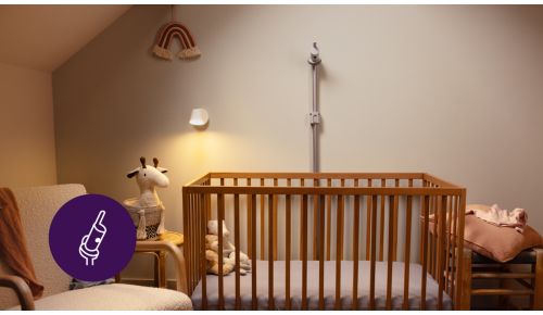 Vigilancia segura desde la cuna o la pared