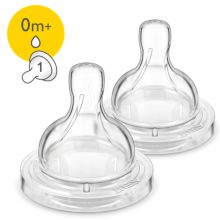 Anti-colic baby bottle teat with newborn-flow teat