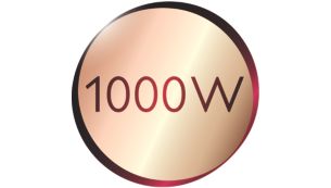 Dryer: gentle drying power of 1000W for beautiful results