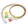 3-adriges Elektrodenkabel (IEC) mit Clipanschluss,  IEC ITS Kabellänge 1,0m, farbkodierte Kabel