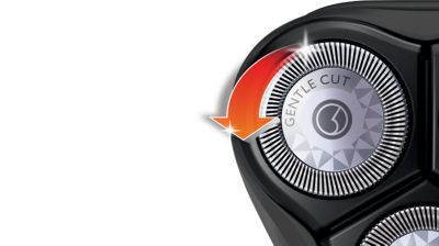Le système de confort rotatif glisse sans effort sur votre peau