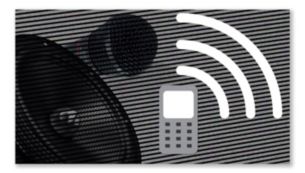 Integriertes Mikrofon und eingebaute Lautsprecher für Freisprechbetrieb