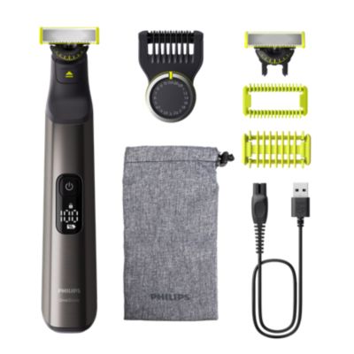 Philips OneBlade Pro 360 Face + Body – Zilver - Trimmer scheerapparaat en styler in 1 - Inclusief opbergzakje - QP6552/30