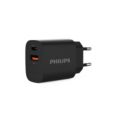 Wall charger with USB-A and C dual port