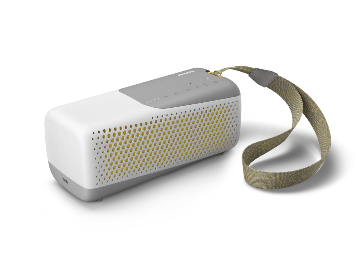 Go move! The small speaker with bold sound.