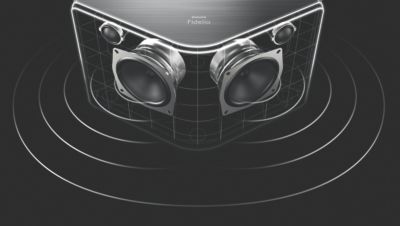 Angled speaker for wider stereo sound