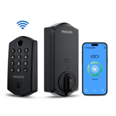 4000 Series Philips Built-in WiFi Fingerprint Keypad Smart Deadbolt DDL241XI5KMW