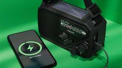 Backup power via solar or hand crank