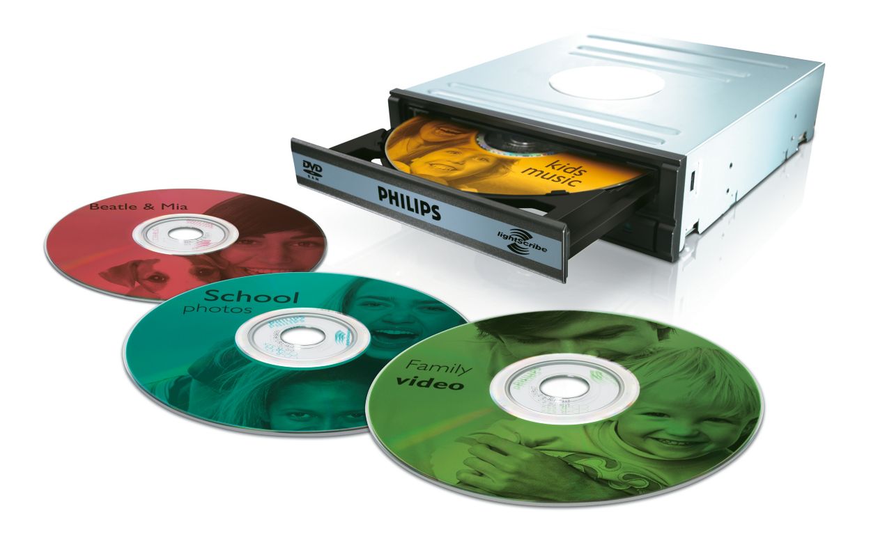Bränn och skriv etiketter på dina DVD-skivor