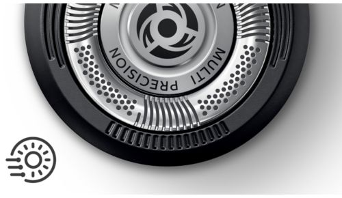 Klingen richten lange und kurze Haare auf und schneiden sie dann ab – für eine schnelle Rasur