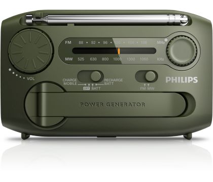 Philips 2000 Series AC/Battery-Operated AM FM Radio Portable Radio