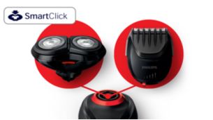 SmartClick system with easy click-on/off attachments