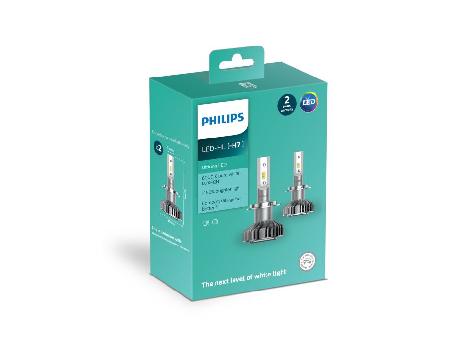 LED Bulb kit - H7 - PHILIPS Ultinon Pro9100 5800K +350%