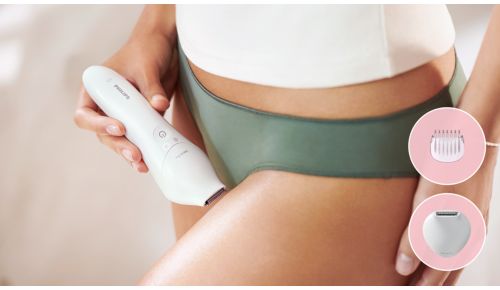 Trim former og bikinilinjer med bikinitrimmerhoved