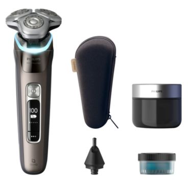 i9000 Prestige 搭载 SkinIQ 技术的干湿两用电动剃须刀