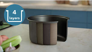 4-layer aluminum pot with durable non-stick coating