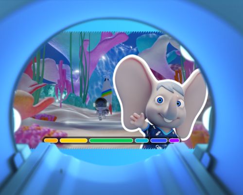 Accueil par Ollie dans le tunnel de l’IRM avec Ambient Experience