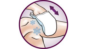 Sooth your skin with the ice glove for a gentle epilation