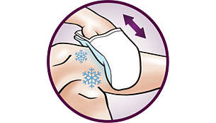 Beruhigen Sie Ihre Haut mit dem Eishandschuh für eine sanfte Epilation