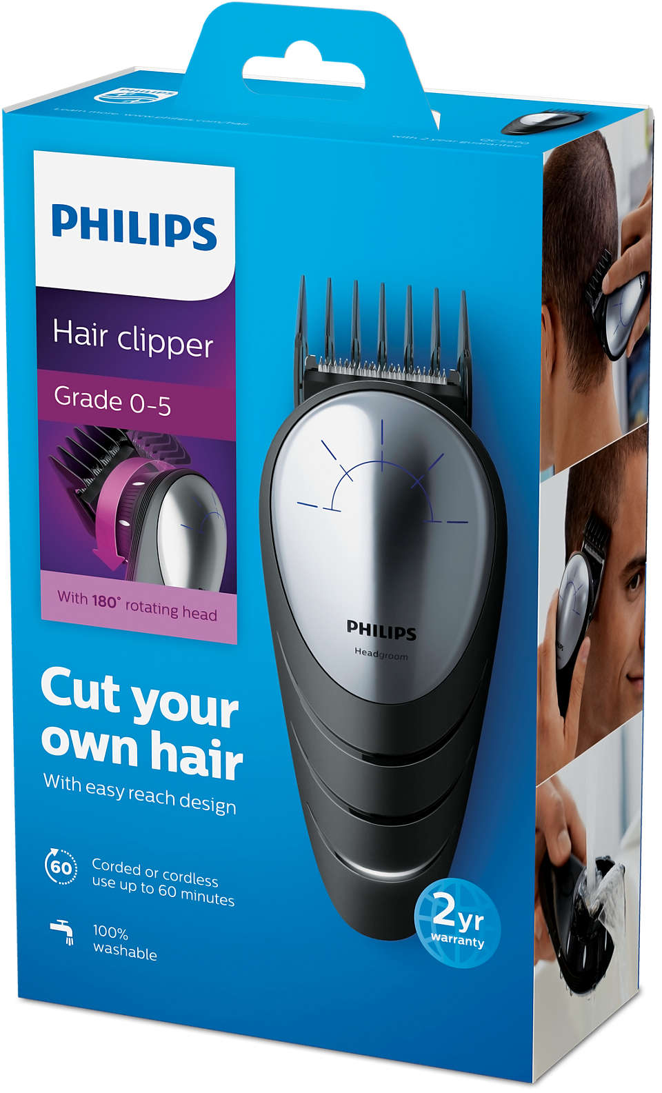 Headgroom do-it-yourself hair clipper QC5570/13 | Philips