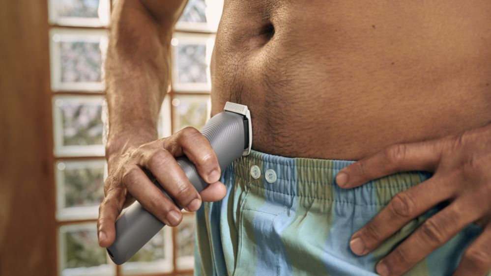 Uniquely designed to gently trim sensitive body areas
