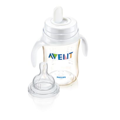 Baby's first step to using a cup
