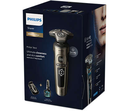 Shaver S9000 Prestige Elektrischer Nass- und Trockenrasierer mit SkinIQ  SP9883/36 | Philips
