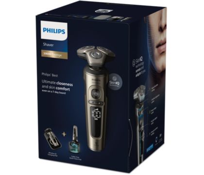 Shaver S9000 Prestige Elektrischer Nass- und Trockenrasierer mit SkinIQ  SP9883/36 | Philips | Trimmer