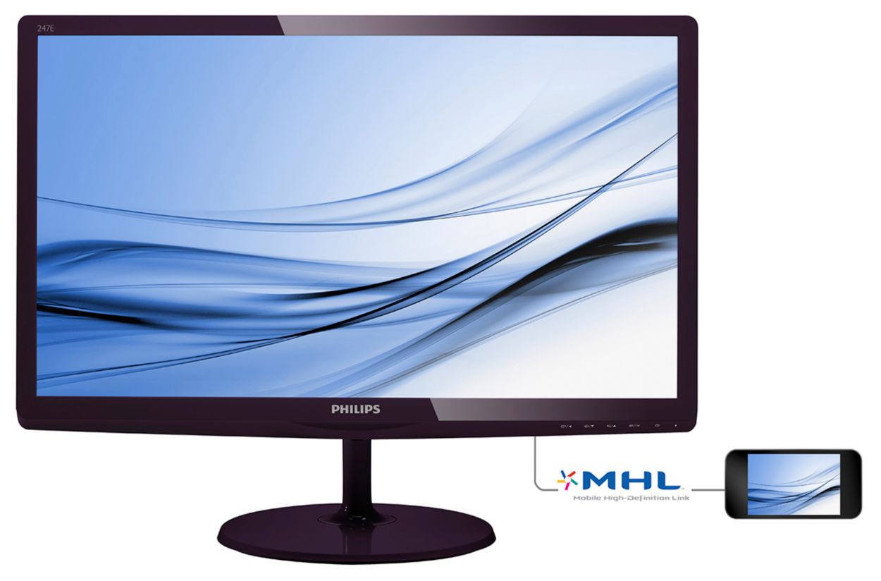 LCD monitor with SoftBlue Technology 247E6BDAD/27 | Philips