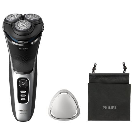 S3241/12 Shaver 3000 Series Sähköparranajokone märkä- ja kuiva-ajoon