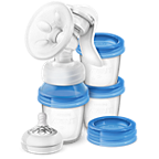 Avent Manual breast pump with 3 cups