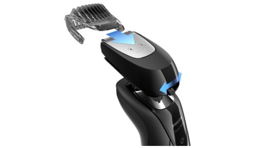 Beard and moustache comb with 5 length settings