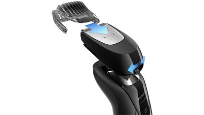 Beard and moustache comb with 5 length settings