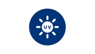 UV-C light eliminates 99.9% of viruses and bacteria*1+2