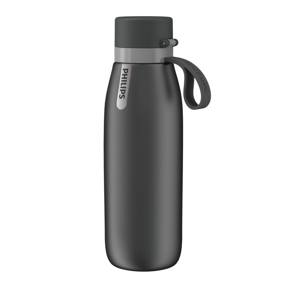 Philips GoZero Everyday Insulated Stainless-Steel Water Bottle with Filter, 32 oz, Green