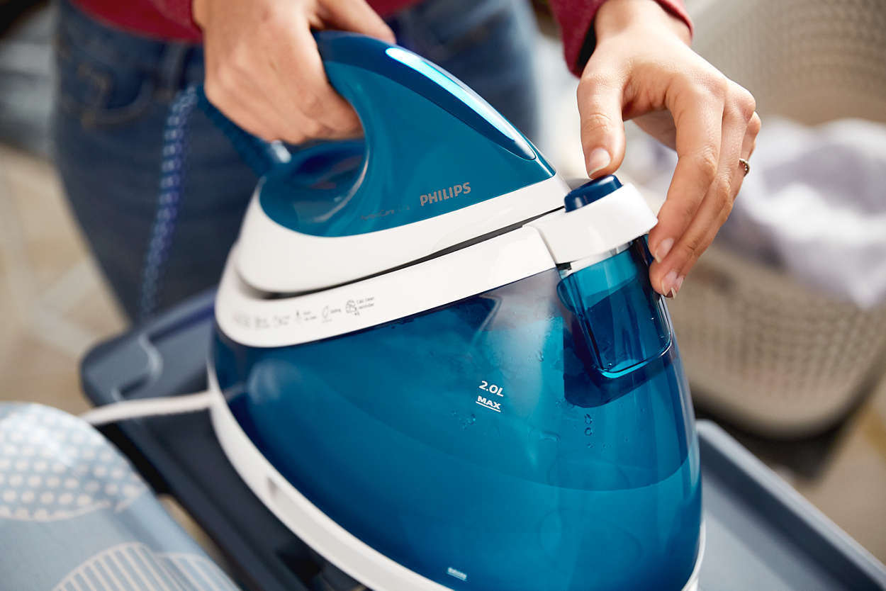 2400 W, 6 Bar, 2 L, 120 g/min, Steamglide Plus Soleplate, Blue, White  Ironing Centre Philips PerfectCare Viva Steam Generator Iron gc7055/20  