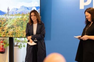 Educatieve presentatie bij workshop