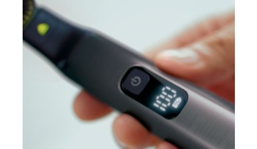 Il display LED mostra lo stato della batteria e del blocco da viaggio