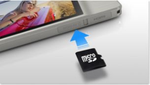 microSD-kaartsleuf voor meer geheugencapaciteit