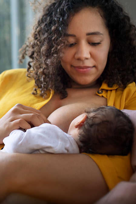 Mum breastfeeding a baby