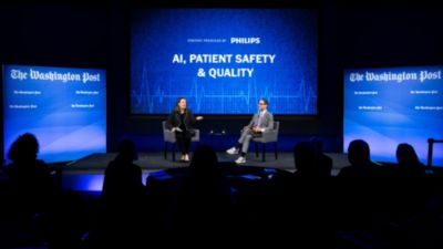 Washington Post Live stage featuring AI patient safety discussion