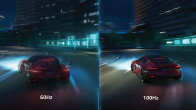 100 Hz refresh rates for ultra-smooth images